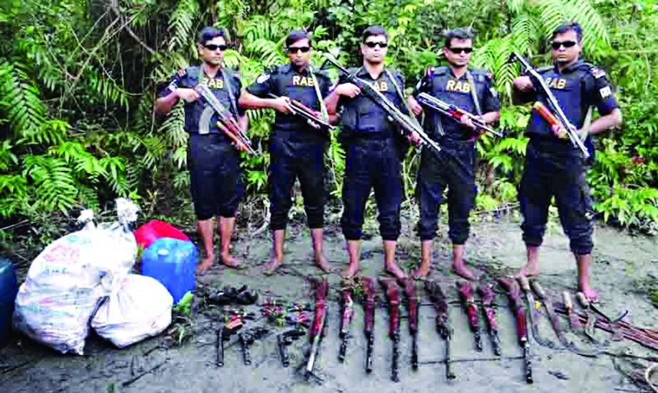 Second in Command of Monir Bahini Khalilur Rahman was killed in gunfight with RAB-8 at Sharankhola Range of Sundarbans in Bagerhat on Monday. Arms, ammo and other sharp weapons were recovered from the spot.