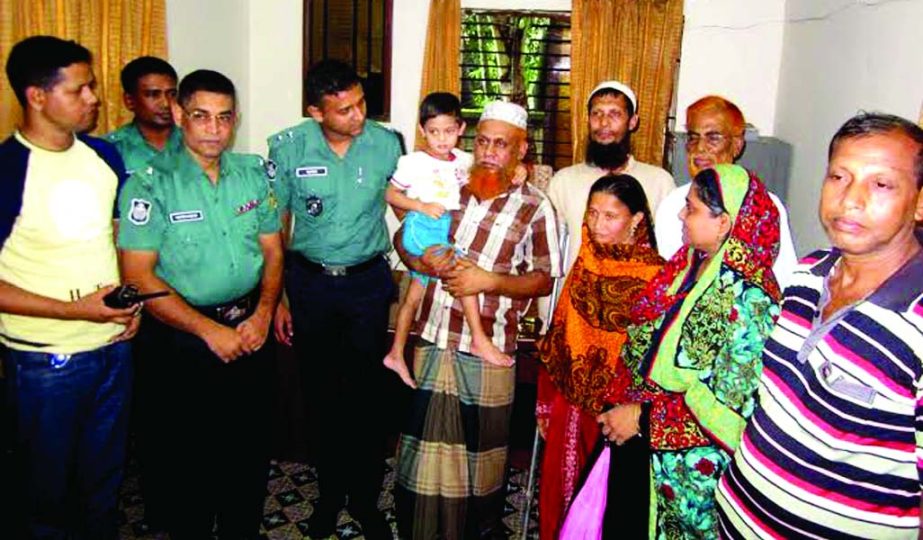 BARISAL: An abducted child was recovered from Bogra after six-month ago handed over to family by Barisal police on Tuesday noon.