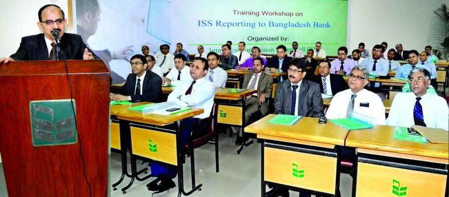 Md Badiul Alam, Managing Director (Current Charge) of National Bank Ltd, inaugurating a day-long workshop on "ISS Reporting to Bangladesh Bank" for 43 branch managers of AD branches recently. Mohammed Nazrul Islam, SEVP and Md Abul Kalam Azad, DGM, Inte