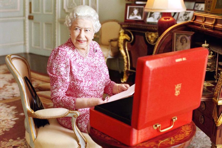 Photo of Britain's Queen Elizabeth II released by Buckingham Palace to mark the Queen becoming the longest reigning British monarch.