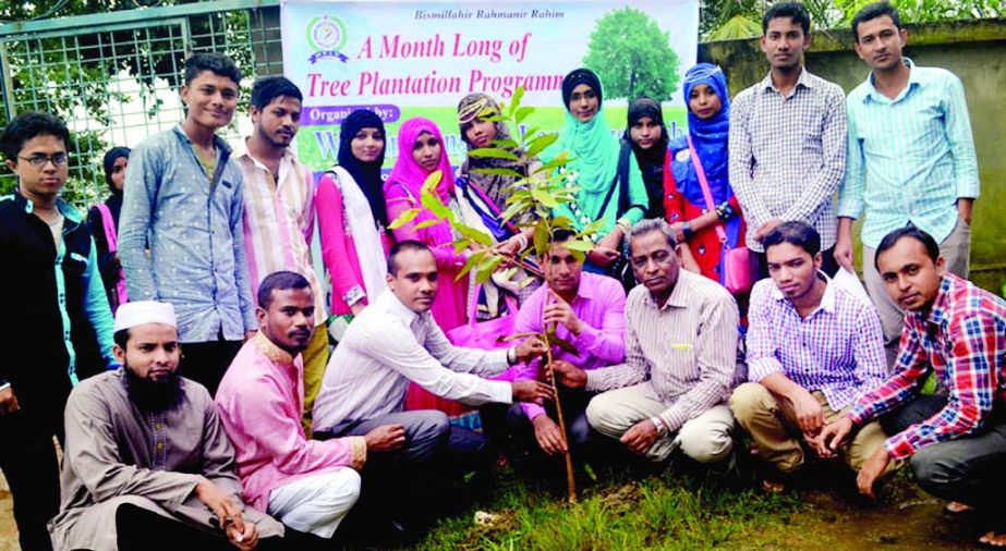 SYLHET: Md Rofiqual Islam, Assistant Police Commissioner, Sylhet inaugurating month- long plantation programme at Sylhet International School and College premises organised by Winning English Language Club in South Surma Upazila recently.