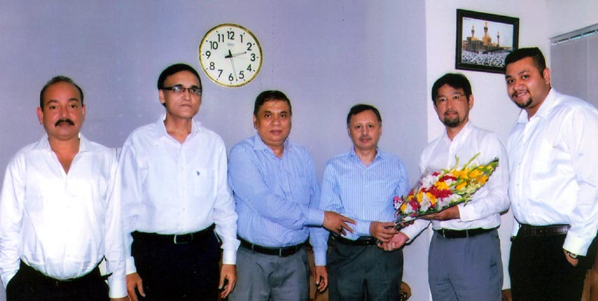 Chittagong Chamber of Commerce and Industry President Mahbubul Alam greeted JICA team in the Port City yesterday.