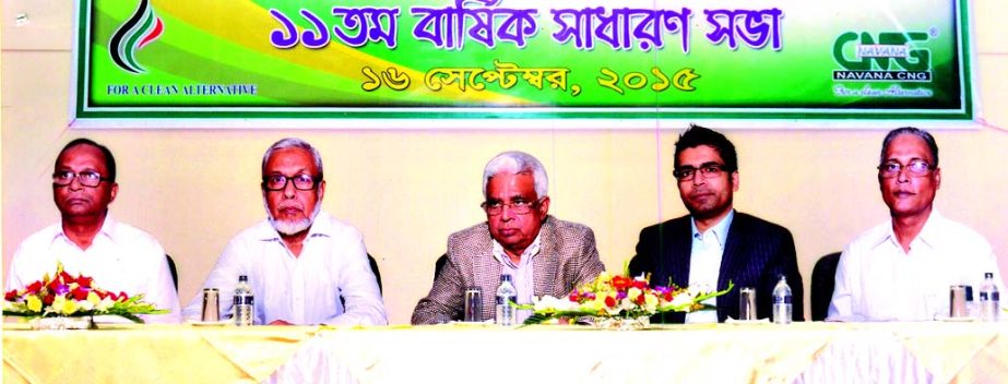 Shafiul Islam, Chairman of Navana CNG Limited, presiding over its 11th AGM at a city convention center recently. The AGM approves 15percent cash dividend for the shareholders for the year 2015.