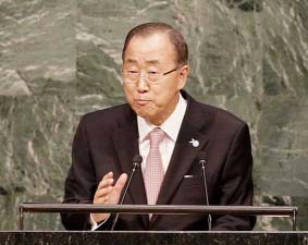 UN Secretary-General Ban Ki-moon addresses the Sustainable Development Summit-2015 of Friday at UN Headquarters.