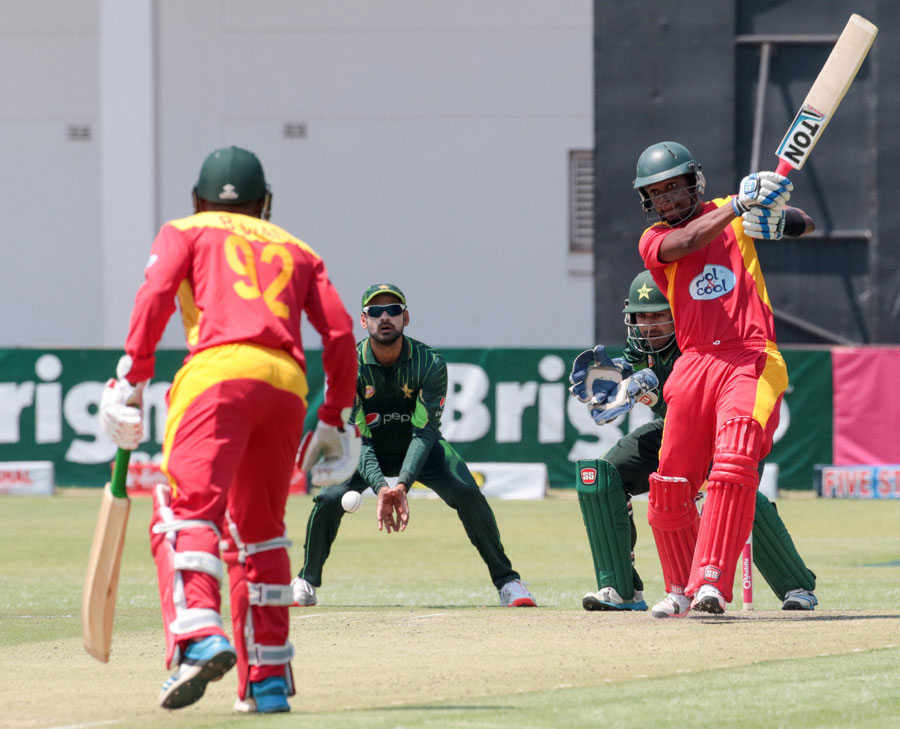 Chamu Chibhabha struck a patient 90 during the 2nd ODI between Zimbabwe and Pakistan in Harare on Saturday. Zimbabwe won by 5 runs (D/L Method).
