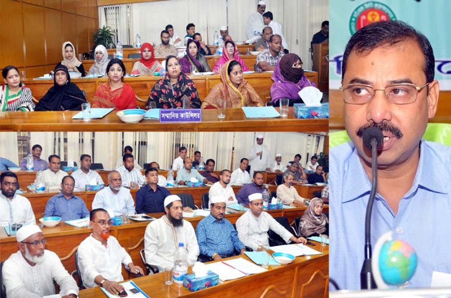 CCC Mayor Alhaj AJM Nasir Uddin speaking at the 3rd general meeting of election commission on Sunday.