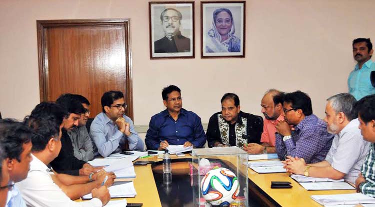 Chairman of the Professional Football League Committee of BFF and Senior Vice-President of Bangladesh Football Federation (BFF) Abdus Salam Murshedy presided over the meeting of the Professional Football League Committee of BFF at the BFF House on Thursd
