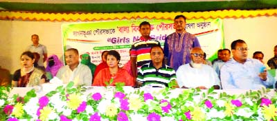 DAGONBHUIYAN(Feni): Didaral Kobir Roton, Chairman, Dagonbhuiyan Upazila present as Chief Guest at a meeting on declaring Dagonbhuiyan Pourashava as early marriage free at Atatur School Auditorium yesterday.