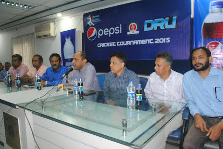 Executive Director of Transcom Beverages Limited Khurshid Irfan Chowdhury speaking at a press conference at the Sagar-Runi Auditorium of Dhaka Reporters Unity on Tuesday.