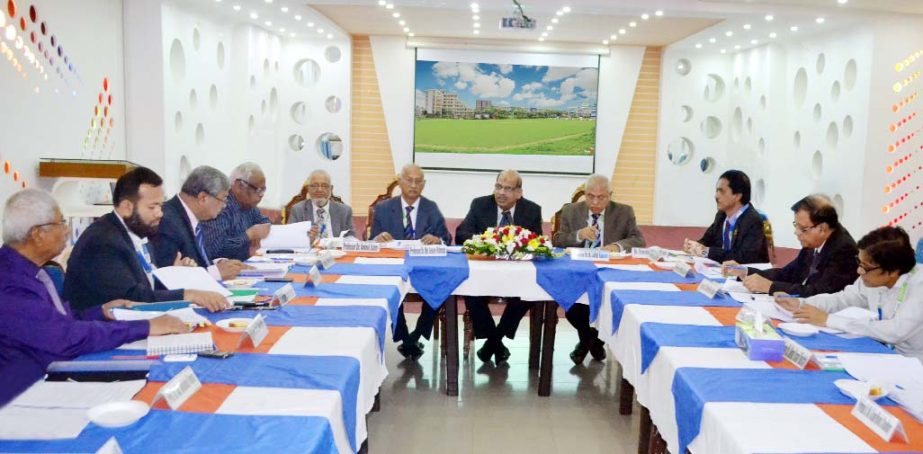 Prof Dr Yousuf M Islam, Vice-Chancellor, Daffodil International University presides over the 11th Academic Council Meeting of The University on Monday.