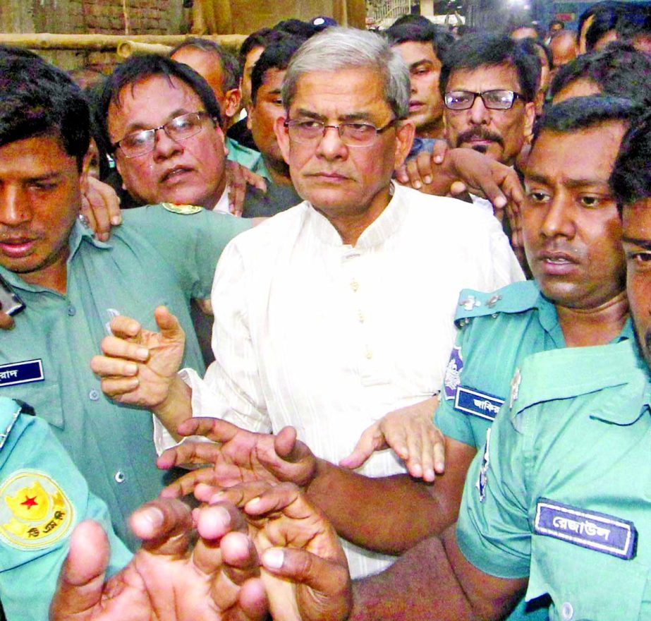 BNP's Acting General Secretary Mirza Fakhrul Islam Alamgir was taken to Central Jail following CMM Court order after he surrendered to lower court on Tuesday.