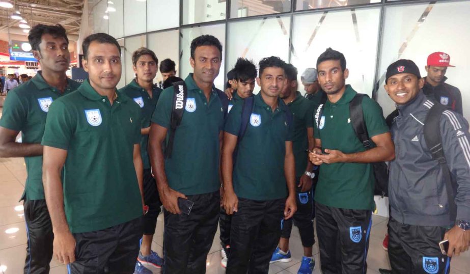 Players of Bangladesh National Football team reached at Dushanbe in Tajikistan on Saturday.