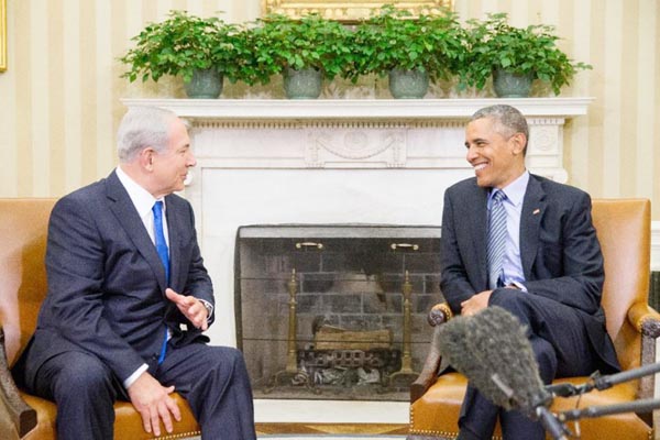 President Barack Obama meets with Israeli Prime Minister Benjamin Netanyahu in the Oval Office of the White House in Washington on Monday.