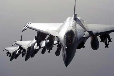 Photo shows French warplanes returning after bombing raids against Islamic State targets in Syria.