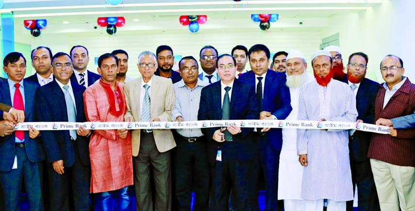 Habibur Rahman, Deputy Managing Director of Prime Bank Limited, inaugurating its 142nd branch at Race Course, Comilla recently.