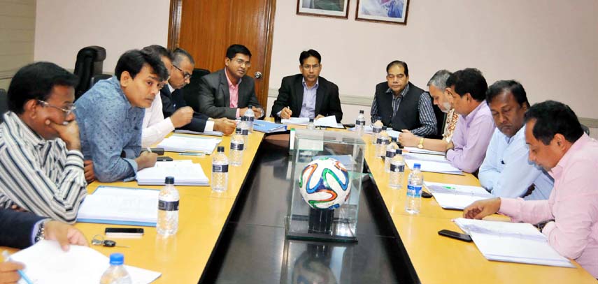 Senior Vice-President of Bangladesh Football Federation (BFF) and Chairman of the Professional Football League Committee of BFF Abdus Salam Murshedy presided over the meeting of the Professional Football League Committee at the BFF House on Tuesday.