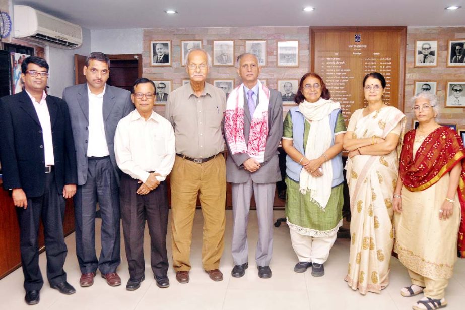 A six-member delegation led by Prof. Dr. Annada Charan Bhagabati, former Vice-Chancellor of Rajiv Gandhi University, Arunachal Pradesh, India called on Dhaka University (DU) Vice-Chancellor Prof. Dr. AAMS Arefin Siddique on Thursday at the latter's offic