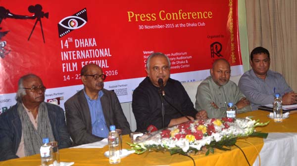 Festival Director Ahmed Muztaba Zamal speaking at press conference.