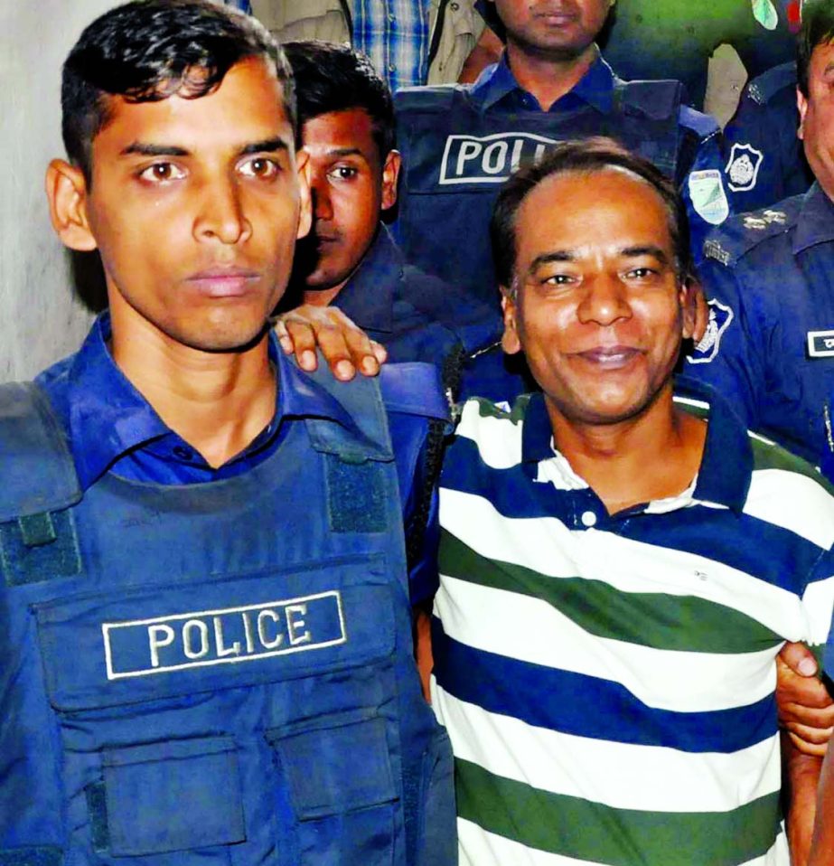 Prime accused Nur Hossain of N'ganj seven murder was brought to N'ganj Chief Judicial Magistrate Court from Kashimpur jail on Monday.