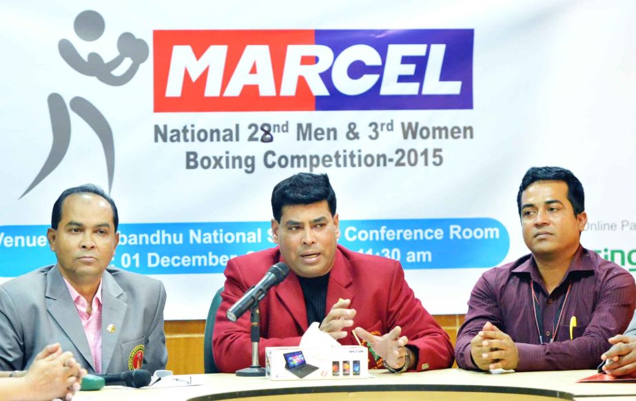 First Senior Additional Director of Walton FM Iqbal Bin Anwar Dawn speaking at a press conference at the conference room of Bangabandhu National Stadium on Tuesday.