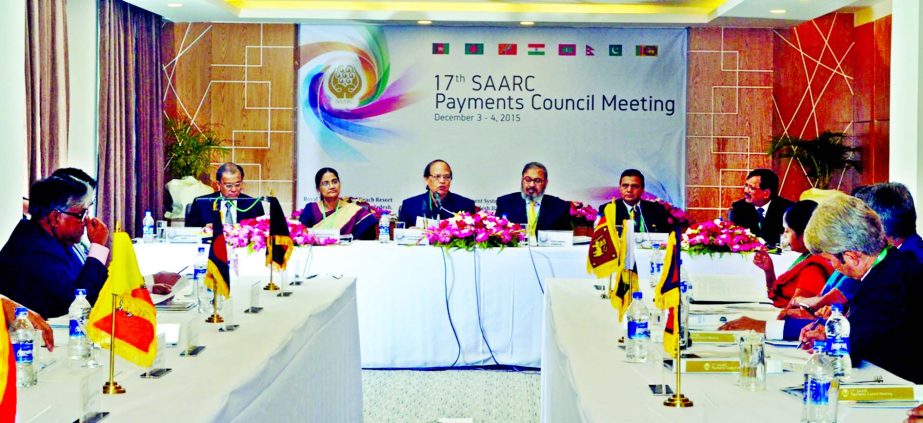 Bangladesh Bank Governor Dr. Atiur Rahman speaking at the inaugural ceremony of '17th SAARC Payment Council (SPC) Meeting' at Royal Tulip Sea Pearl Beach Resort in Cox's Bazar on Thursday.