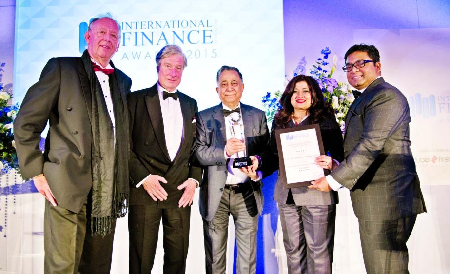 Managing Director and Chief Executive Officer of Green Delta Insurance Farzana Chowdhury receiving the International Finance Magazine Award for the Best Non-Life Insurance Company, Bangladesh in London recently.