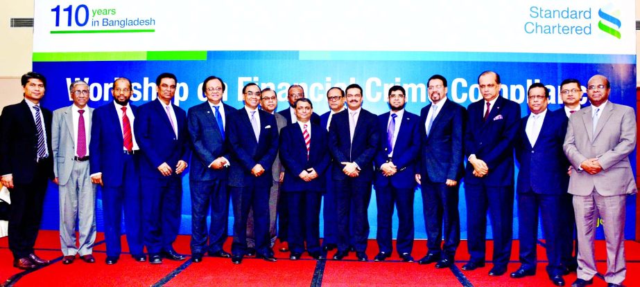 Standard Chartered Bank organizes a workshop on "Financial Crime Compliance for the Banks in Bangladesh" in Dhaka recently. Abu Hena Mohd Razee Hassan, Deputy Governor of Bangladesh Bank, David Howes, Deputy Group Head of Financial Crime Compliance of S