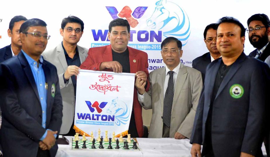 First Senior Additional Director of Walton FM Iqbal Bin Anwar Dawn inaugurating the Walton Premier Division Chess League as the chief guest at the Bangladesh Chess Federation hall-room on Sunday.