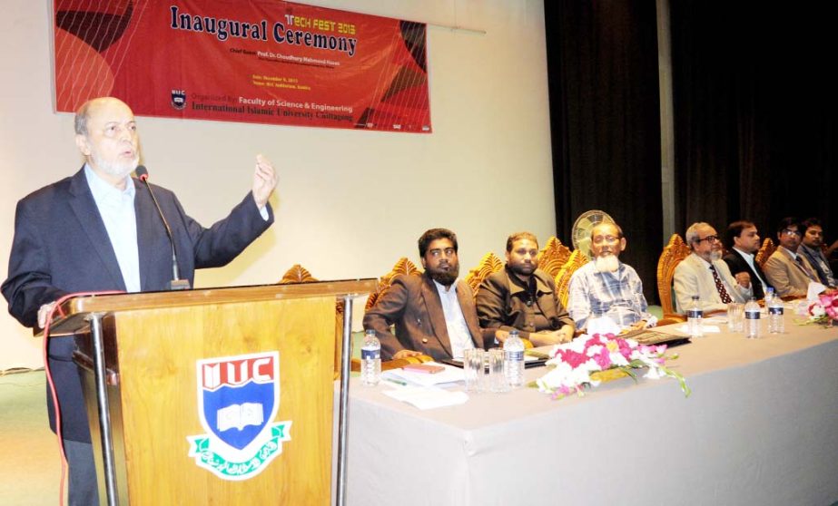 Vice Chancellor of Dhaka Manarat International University Prof. Dr. Chowdhury Mahmud Hasan formally inaugurated the two-day long IIUC Technology Festival as chief guest on Wednesday.