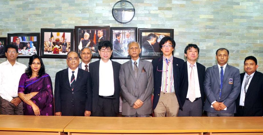 A four-member delegation led by Prof. Dr. Akira Harata, Dean of the Interdisciplinary Graduate School of Engineering Sciences of Kyushu University, Japan called on Dhaka University Vice-Chancellor Prof. Dr. AAMS Arefin Siddique at the latter's office of