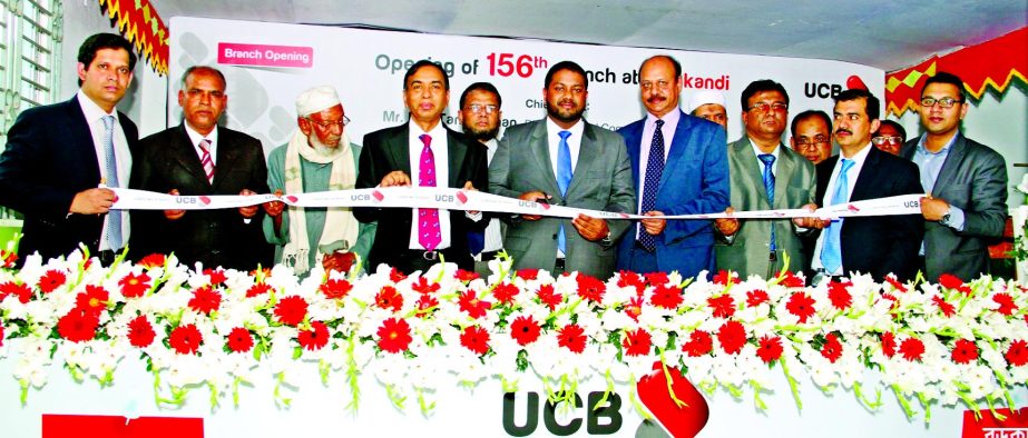 Md Tanvir Khan, Director of United Commercial Bank Ltd, inaugurating its 156th Barakandi, Shariatpur Branch on Sunday.