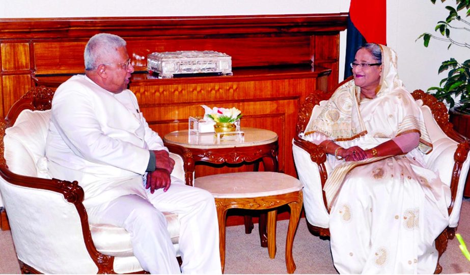 Visiting Tripura Governor Sree Tathagata Roy called on Prime Minister Sheikh Hasina at her office on Sunday.