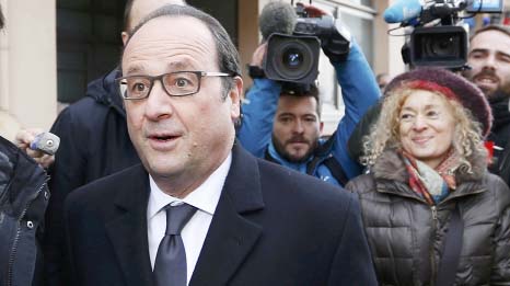 President Hollande has seen his personal ratings surge as a result of his hardline approach since the November 13 attacks but his party fared badly in local polls.
