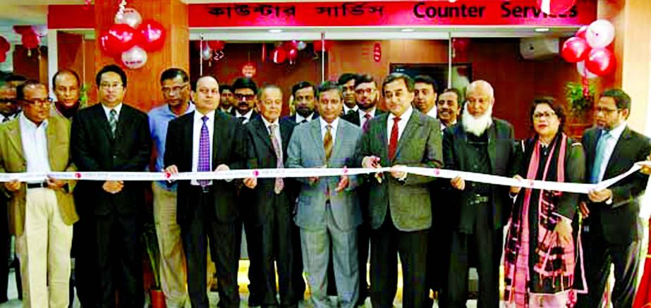 Sayeed H Chowdhury, Chairman of ONE Bank Limited, inaugurating its 82nd branch at "Sonargaon Janapath", Uttara, Dhaka on Sunday. Executive Committee Chairman of the bank Zahur Ullah, Director Kazi Rukunuddin Ahmed and Managing Director M Fakhrul Alam w