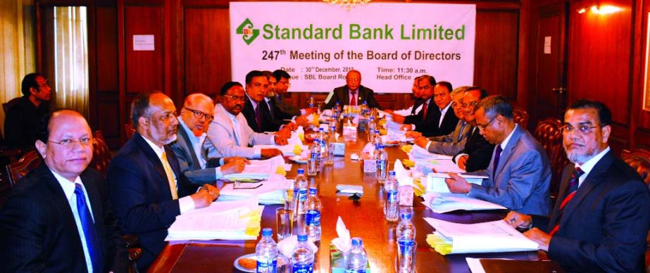 Kazi Akram Uddin Ahmed, Chairman of the Board of Directors of Standard Bank Ltd presided over the 247th meeting at its head office on Wednesday. Managing Director Md Nazmus Salehin, Deputy Managing Directors Mamun-Ur-Rashid, Quazi ASM Anisul Kabir and Md