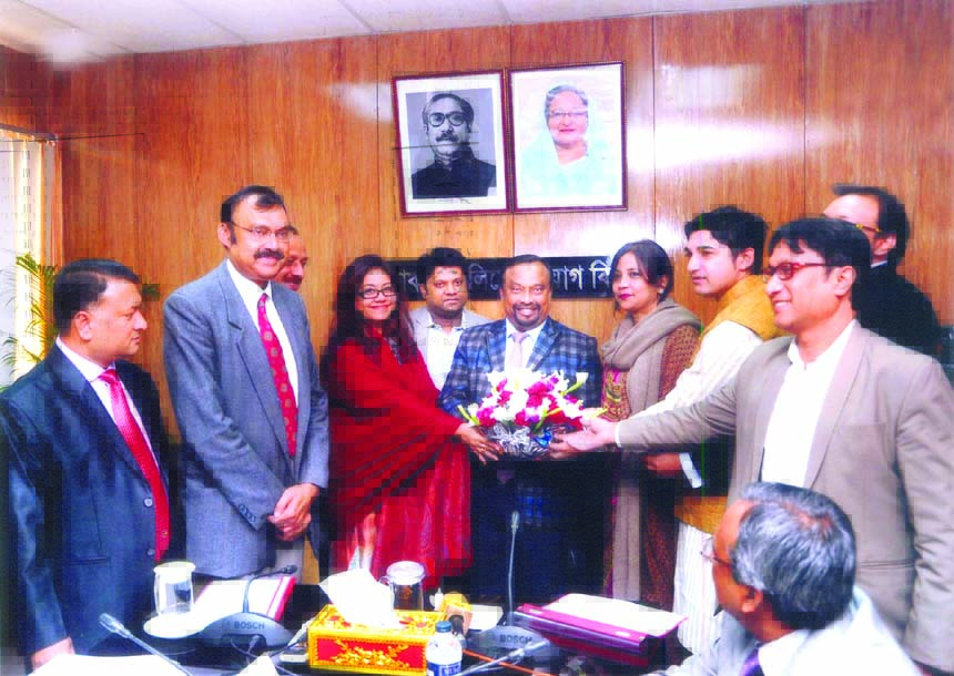 Leaders of the Private Radio Owners' Association of Bangladesh (PROAB) meet with the State Minister for Posts and Telecommunications Tarana Halim at the Secretariat in the city recently. Alhaj Md. Harun-Ur-Rashid, Prsident of PROAB, General Secretary Ras