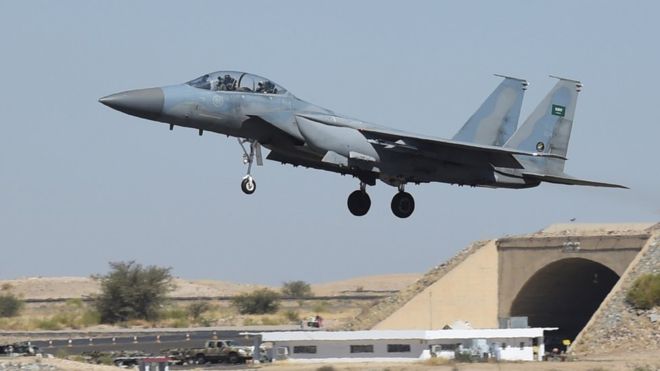 Saudi jets conducted dozens of strikes on Sanaa on Thursday