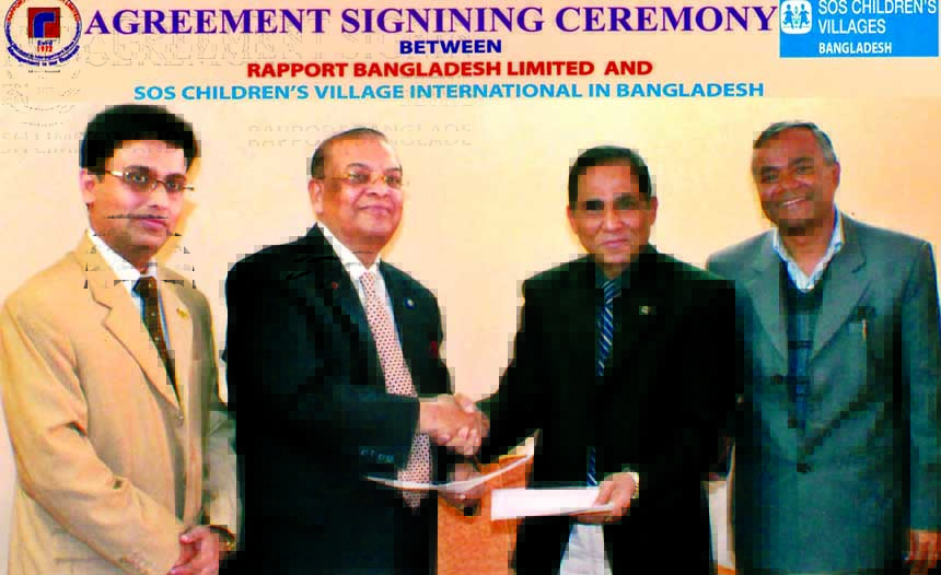A memorandum of agreement was signed recently between Rapport Bangladesh Limited and SOS Children's Village International in Bangladesh for Rapport to provide expert human resources services to SOS Children's Village International in Bangladesh. The agr