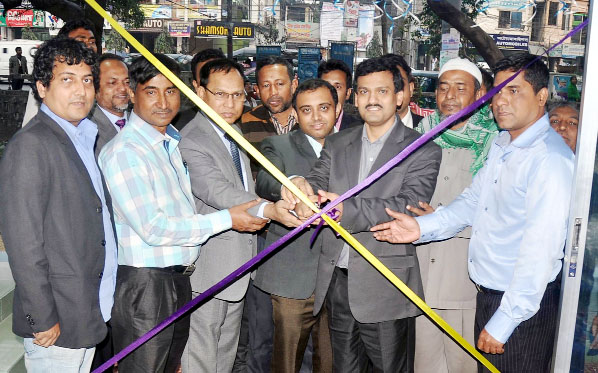 Koushik Saha, Country Manager, TATA Motors inaugurating a show room of Jamuna Genuine Parts of Chittagong Nitol Motors Ltd Spare Parts Division recently.