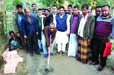 MYMENSINGH: Kamrul Islam Md Walid, Chairman, Mymensingh Sadar Upazila inaugurating renovation works of the road from Khagra Union to Maskanda Parail recently. Among others, Shahjahan Sarkar Saju, Chairman, Khagra Union was also present