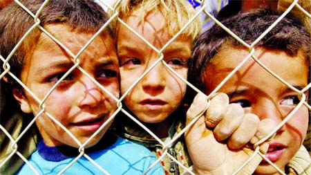 The UK will accept children from refugee camps in the Middle East. Internet photo
