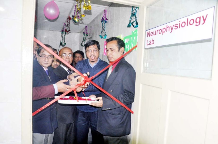 Prof Dr Mahtab Uddin Hasan inaugurating Neurophysiology Lab of Chittagong Metropolitan Hospital recently.