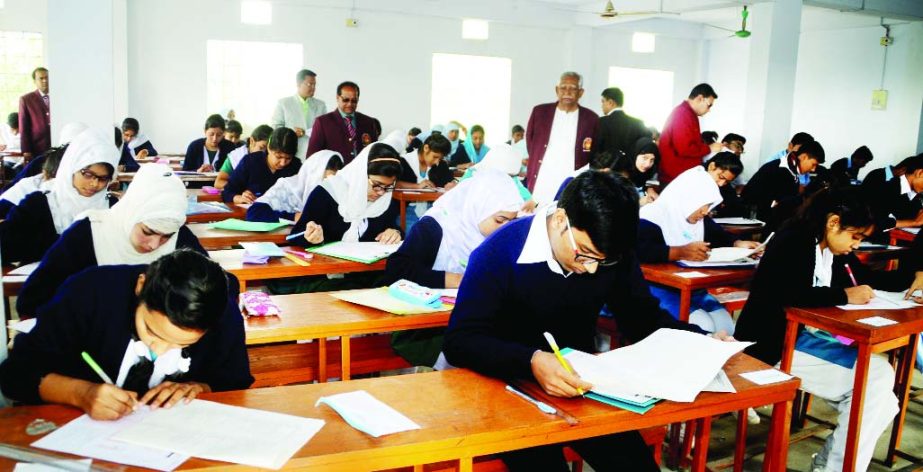 BOGRA: A SSC examination centre at Nishindada Farik Uddin School and College in Bogra yesterday.