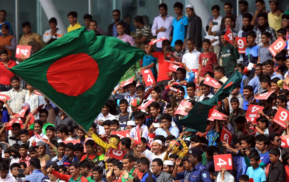 The fans of Bangladesh Under-19 Cricket team arrived at Sheikh Kamal International Stadium in Cox's Bazar to watch the ICC U-19 CWC Group 'A' match between the Junior Tigers and Namibia on Tuesday.