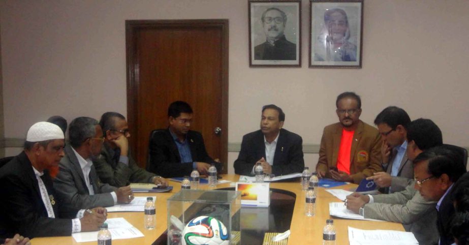 Member of Executive Committee of BFF Harun-ur-Rashid presided over the meeting of the committee of the Sher-e-Bangla Cup National Football Championship at BFF House on Tuesday.