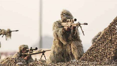 Saudi Arabian ground troops seen at a combat mission near Yemen border.