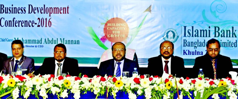 Mohammad Abdul Mannan, Managing Director of Islami Bank Ltd speaking at Khulna Zone Business Development Conference at a local hotel in Khulna on Saturday.