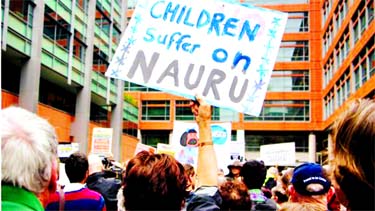 Protests have been held around Australia in recent weeks against the government's offshore detention policy. Internet photo