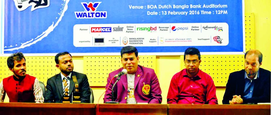 First Senior Additional Director of Walton FM Iqbal Bin Anwar Dawn speaking at a press conference at the Dutch-Bangla Bank Auditorium of Bangladesh Olympic Association Bhaban on Saturday.First Senior Additional Director of Walton FM Iqbal Bin Anwar Dawn s