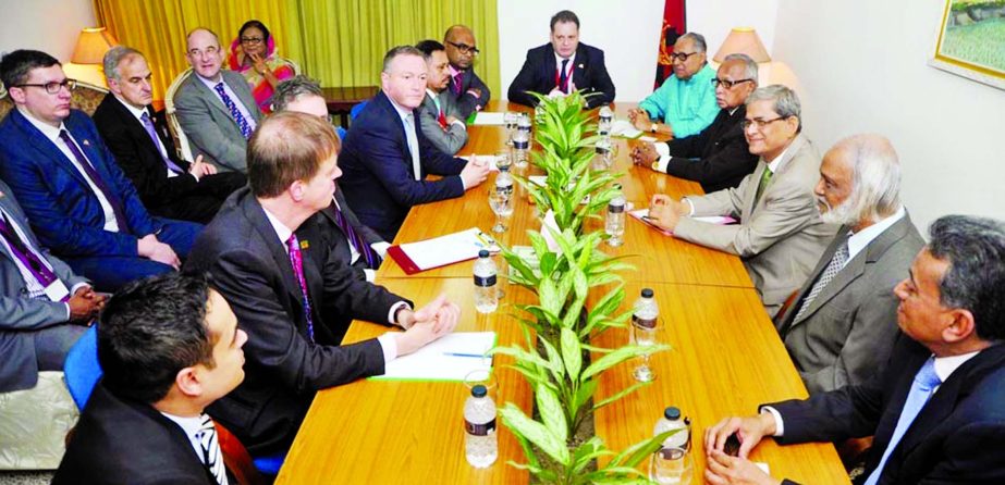 British Labour Party team and BNP leaders holding meeting at BNP Chairperson's Gulshan office on Tuesday.